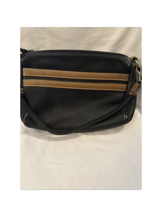 Orvis Handbags - Vintage Orvis Black Brown Pebbled Leather Crossbody Bag